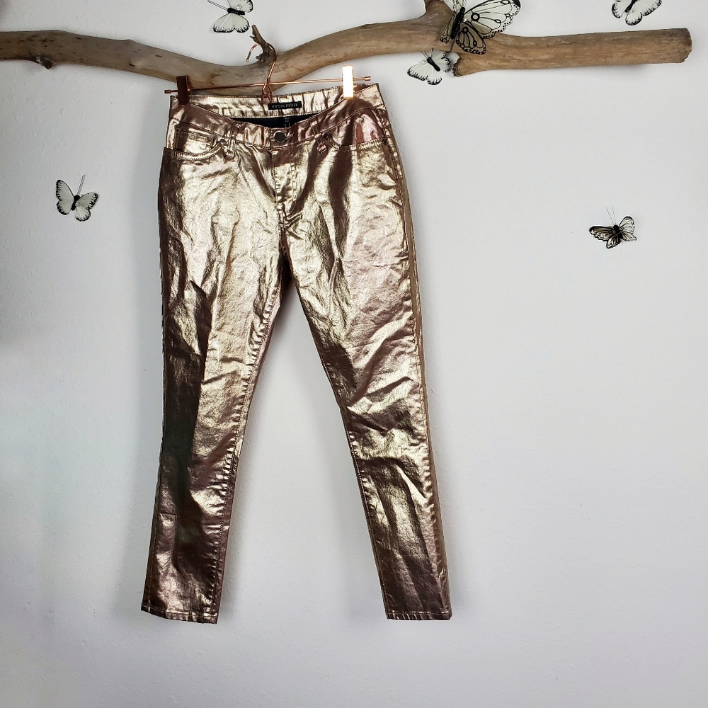 Boston proper gold foil pants